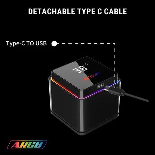 Ant Esports ICEStorm-360 ARGB CPU Liquid Cooler with Temperature Display